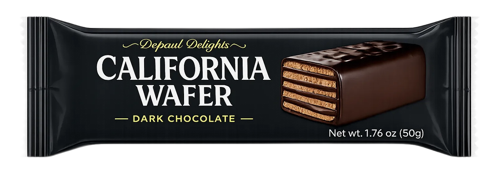 DePaul Delights California Wafer Dark Chocolate bar