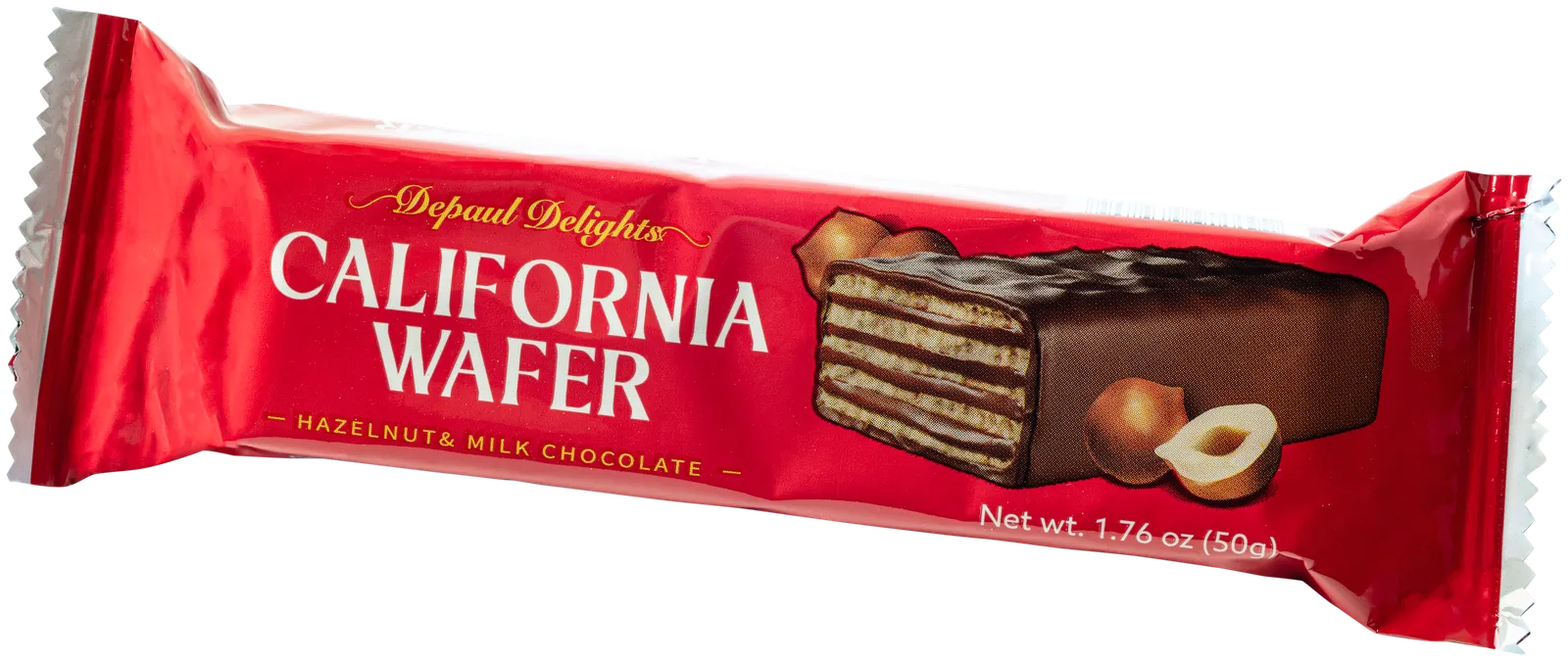 DePaul Delights California Wafer Hazelnut and Milk Chocolate bar